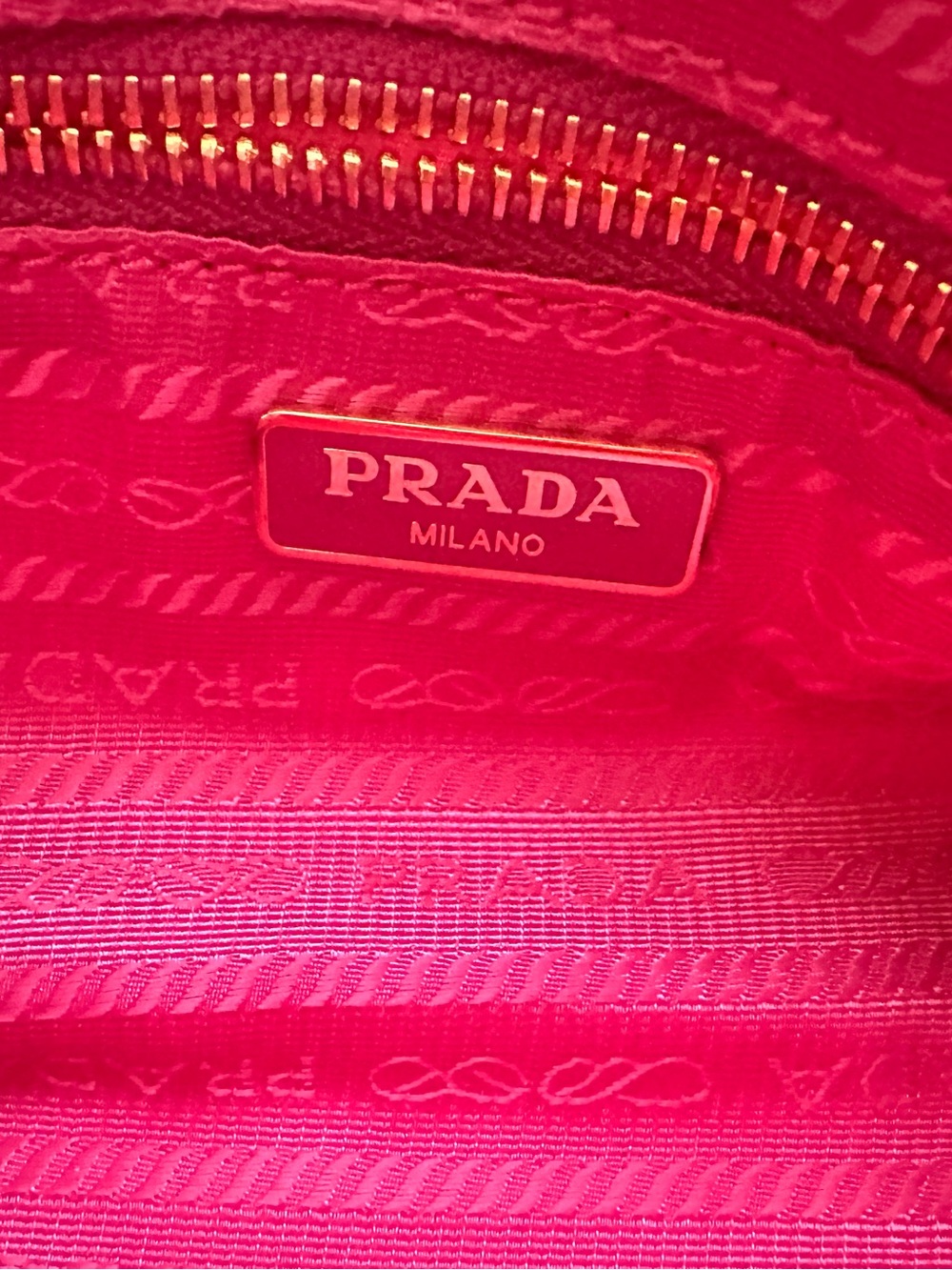 Prada Pink and White Gingham Cosmetic & Travel Pouch - Picture 11 of 14